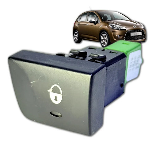 Botao Trava Portas Citroen C3 Aircross 11/18 9666196720