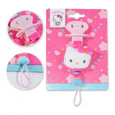 Porta Chupetes De Peluche Hello Kitty Bebe Muñeco Colgante