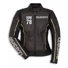 Motociclismo, Chaqueta De Cuero Ducati Iom78 Mujer - Negro -