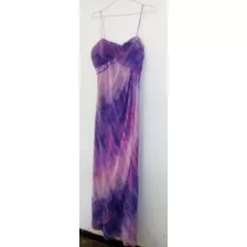 Vestido Elegante De Fiesta Cóctel/gala Lila/rosado Talla M/l