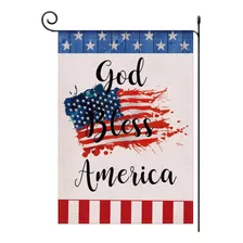 Inicio Decorativo God Bless America Banderas Patrióticas Rús