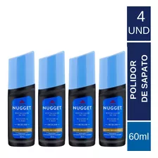 Kit 4 Nugget Incolor Polidor De Sapato Líquido Frasco 60ml