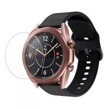 Pulseira Silicone Para Galaxy Watch 3 45mm E Pelicula Vidro Cor Preto