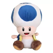 Toad Pelucia Turma Mario Bross Azul Pronta Entrega