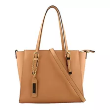 Macadamia Tote Bag Beige Collection 2020, Marco De Herrajes De Níquel, Correa De Hombro, Color Dorado, Diseño De Tela Texturizada