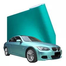 Vinil Automotriz Verde Tiffany Mate Cromo Autoelite 1m X1.52