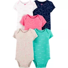 Carters Pack Bodies Manga Corta Animal Nena - Malaika Jazmin