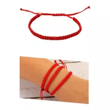 Pulsera Trenzada Roja Hilo Rojo Protección Suerte