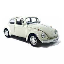 Carrinho De Ferro Fusca Clássico 1/32 Miniatura Coleção Cor Bege