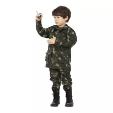 Farda Infantil Calça E Gandola Militar Camuflada Eb Atack