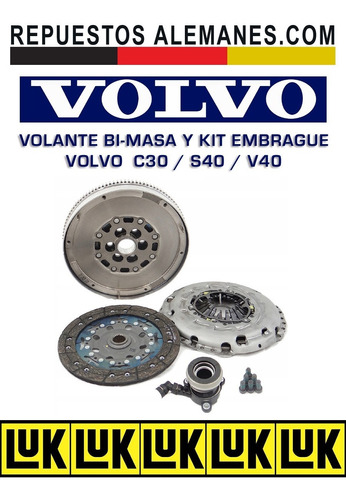 Kit Embrague + Volante Bimasa Volvo C30 S40 V40 1.6l Diesel Foto 2