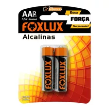 Pilha Alcalina Pequena Aa C/2 Unidades Foxlux