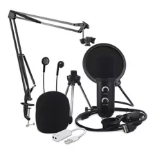 Microfono Condenser Nox Bm700usb Antipop Soporte Auriculares