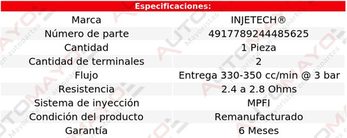 Un Inyector Combustible Injetech Sundance L4 2.5l 1989-1991 Foto 4