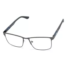 Óculos Armação Masculino Metal Com Lentes Sem Grau Zf-2 