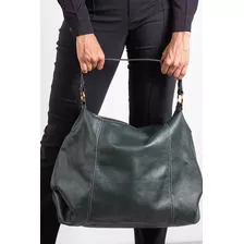 Bolsa Feminina De Couro Grande Cris Cor Verde Militar