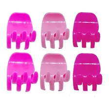 12 Piranhas M Rosa Salão Prendedor Cabelo 3,0x2,5cm Brinde 