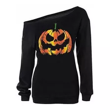 Gsvibk Camisa De Halloween Para Mujer Sudadera De Calabaza S