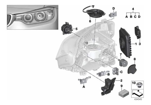 Mdulo Led Faros Intermitentes Bmw Serie 3 15-19, Izq Foto 2