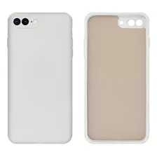 Capa Protege Câmera Silicone Compatível iPhone 7 E 8 Plus Cor Branco