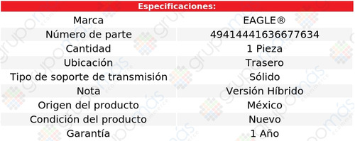 Soporte Transmisin Trasero Eagle S400 V6 3.5l 2010 A 2013 Foto 3