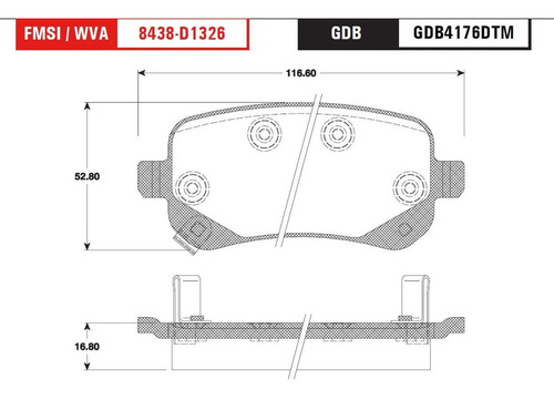 Balatas Trw Traseras Vw Routan 2009 A 2013  Cermica Foto 2