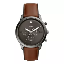 Relógio Fossil Masculino Chrono Grafite Pulseira Couro