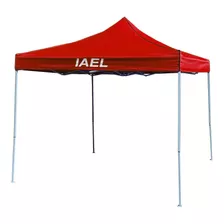 Gazebo Carpa 3x3 Impermeable Reforzado Rojo Sin Paredes Iael