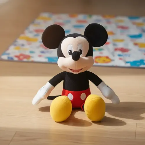 Mickey De Pelucia 35cm Infantil Pront Entreg Superfofo Preto Vermelho Aarelo