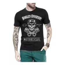 Camiseta Harley Davidson Motorcycles Devil Skull Plus Size