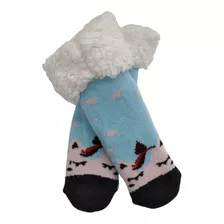 Meia Infantil P/ Menina Lã Inverno Quente Bota Pelúcia Frio