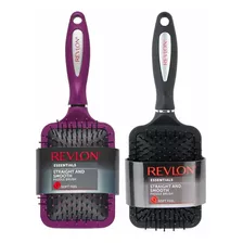 Set De Cepillos Para Cabello Revlon Straight Amp Smooth, Color Negro