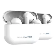 Audífonos Inalámbricos Soundmates Bluetooth 5.3 Por 2 Pares Color Blanco