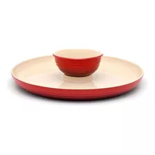 Prato Para Aperitivo Em Cerâmica Le Creuset Stoneware 34cm V