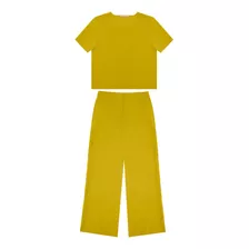 Conjunto Feminino Blusa Com Calça Endless Amarelo