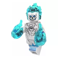 Boneco Blocos De Montar Motoqueiro Fantasma Aranha Crossover