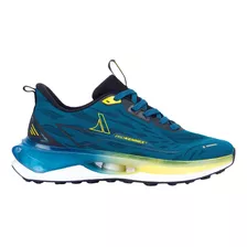 Tenis Running Prokennex 226x Azul Y Amarillo Para Hombre