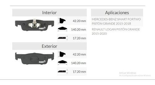 Balata Delantera De Disco Mercedes Smart Fortwo 15-18 Foto 4