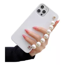 Funda Perlas Bolitas Blancas Elegante Compatible Con iPhone