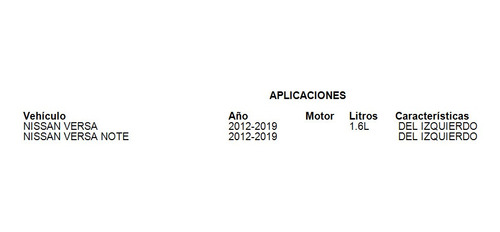 Amortiguador Del Izquierdo Nissan Versa 2012-2019 1.6l Foto 2