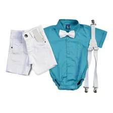 Conjunto Bebe Menino Batismo Casamento Eventos Envio Já