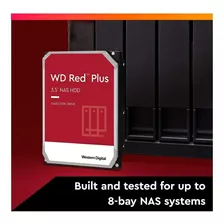 Disco Rígido Interno Western Digital Wd Red Plus Wd101efbx 10tb Vermelho