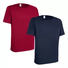 Kit 2 Camisetas Masculina Gola V Slim Algodão Premium