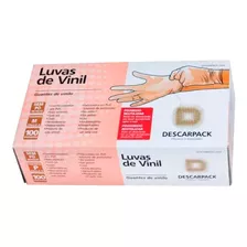 Luva De Vinil Sem Pó Descartável 100 Unid Descarpack 