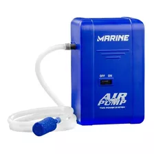 Oxigenador Iscas Vivas Marine Air Pump 12v / Pilha - Azul