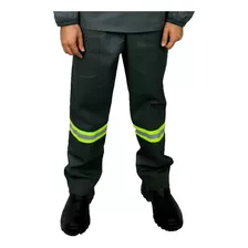 Calça De Brim Pesado Faixa Refletiva - Uniforme Profissional