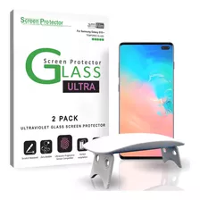 Amfilm Ultra Glass Protector Pantalla Galaxy S10 Plus, 2)