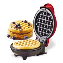 Mini Máquina De Waffles Elétrica,vermelho Elétrica