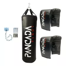 Saco De Boxe Profissional 90 Cm +2 Bate Saco + Suporte