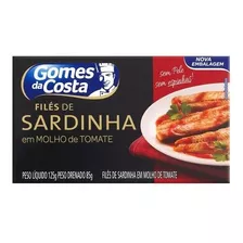 Filé De Sardinha Gomes Da Costa Tomate 125g - Kit 10 X 125g